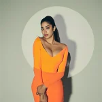 Janhvi Kapoor Hot Images in Peach Outfit